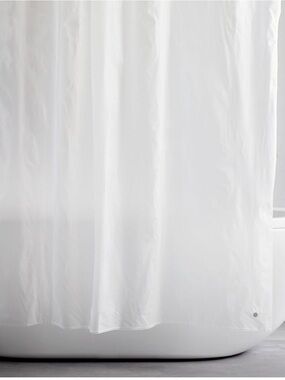 West Elm White Shower Curtain Liner